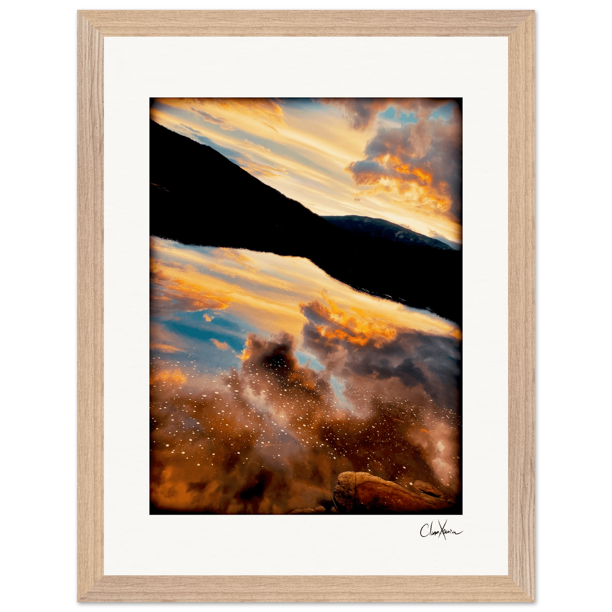 Cosmic Reflections Framed print 30x40 cm / 12x16″ Wood frame 26