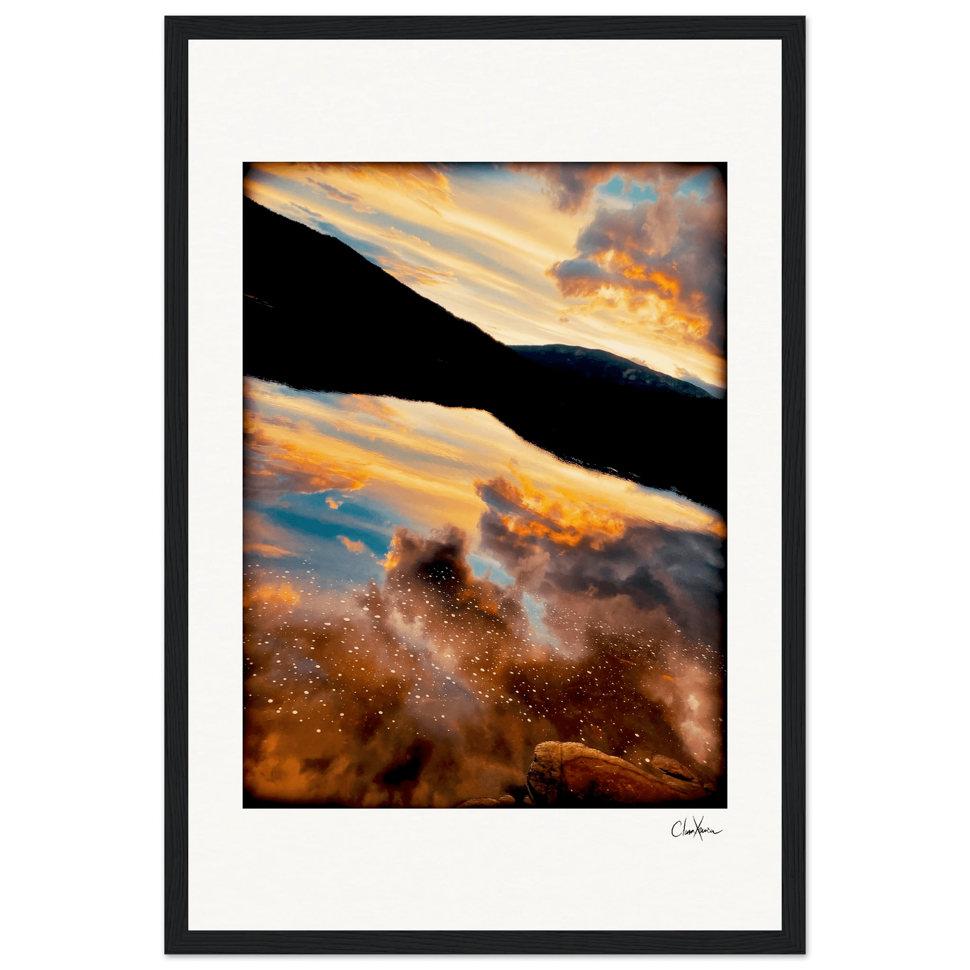 Cosmic Reflections Framed print 30x45 cm / 12x18″ Black frame 62