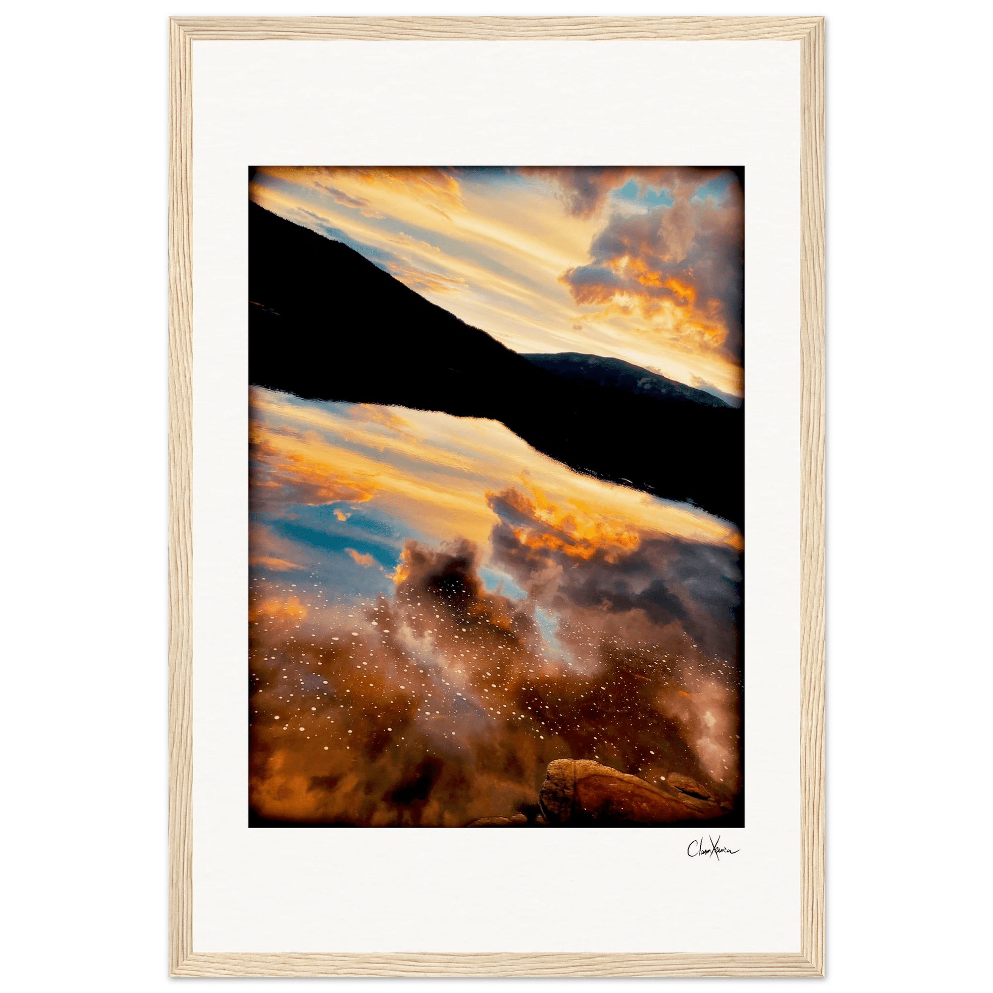 Cosmic Reflections Framed print 30x45 cm / 12x18″ Wood frame 35