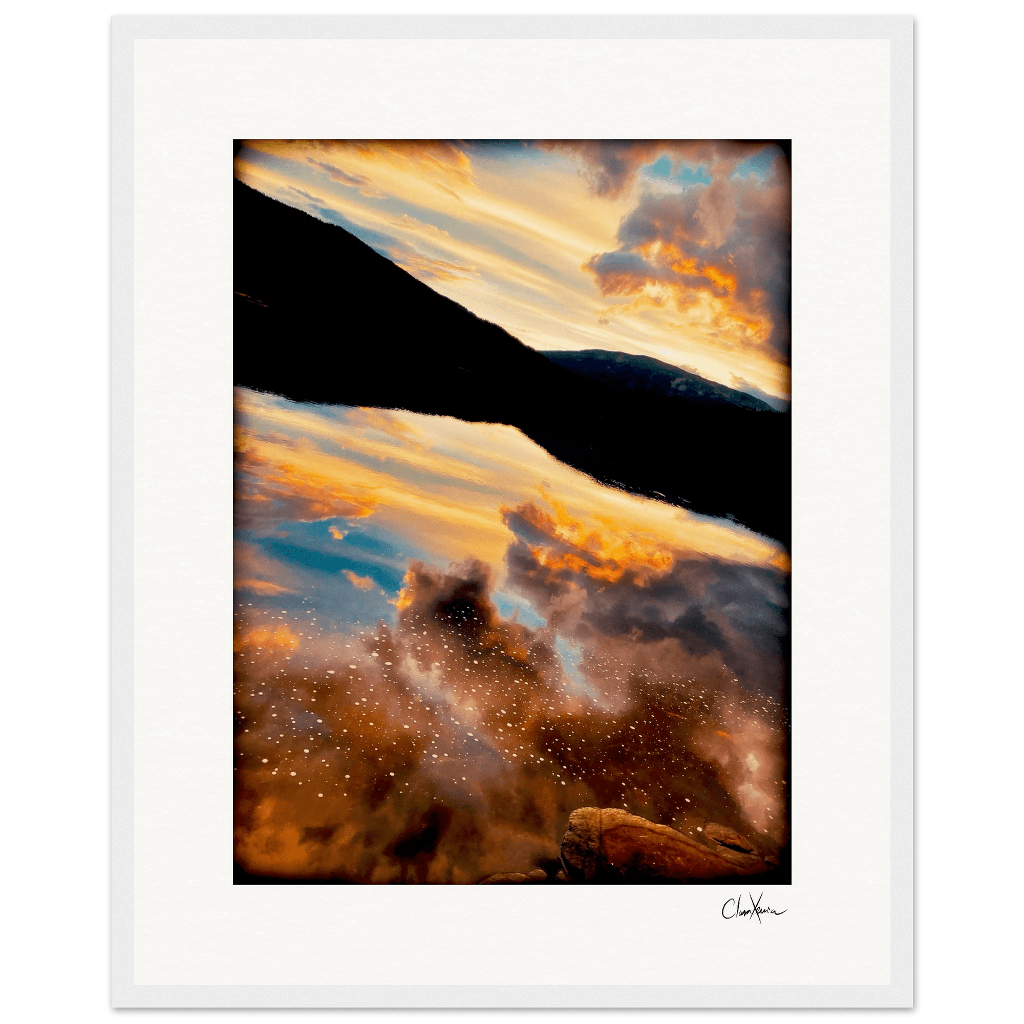 Cosmic Reflections Framed print 40x50 cm / 16x20″ White frame 6