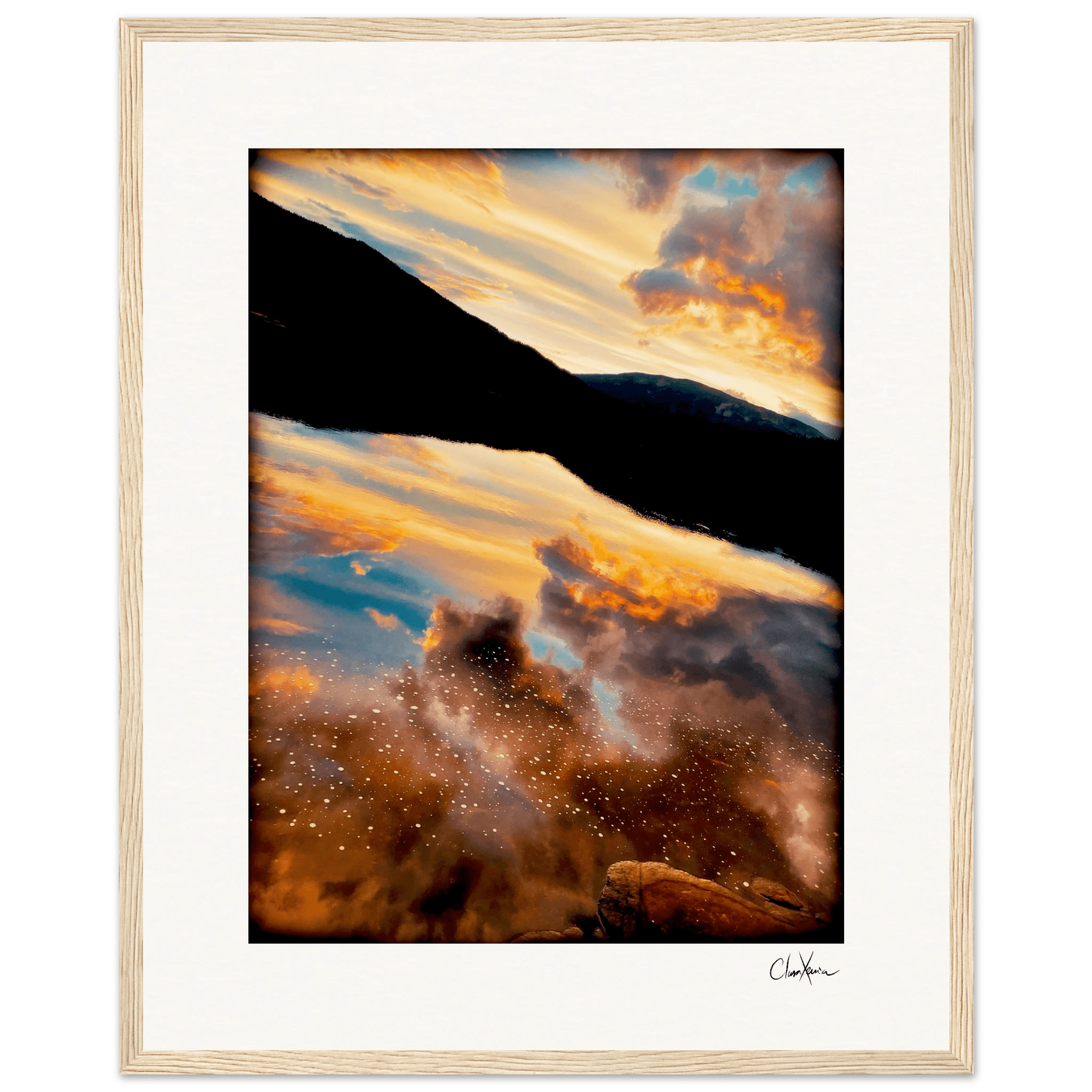 Cosmic Reflections Framed print 40x50 cm / 16x20″ Wood frame 27