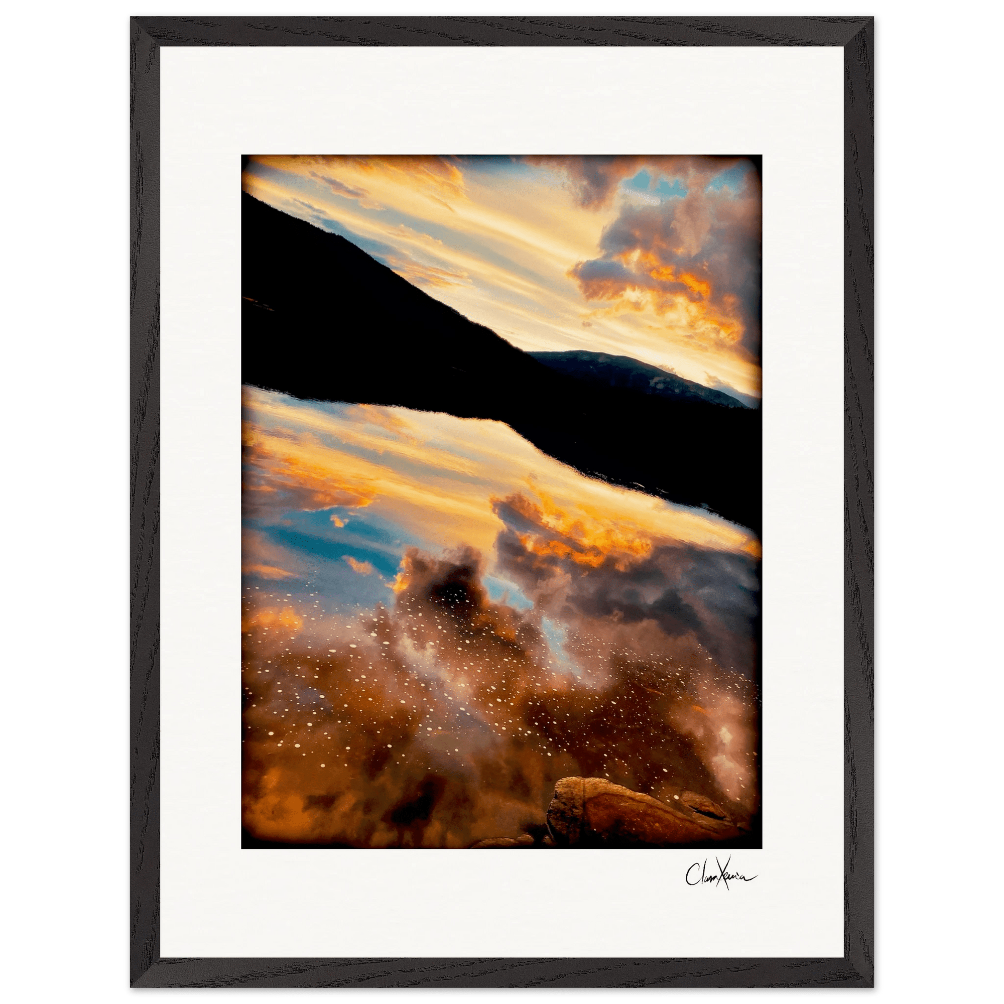 Cosmic Reflections Framed print 45x60 cm / 18x24″ Black frame 35