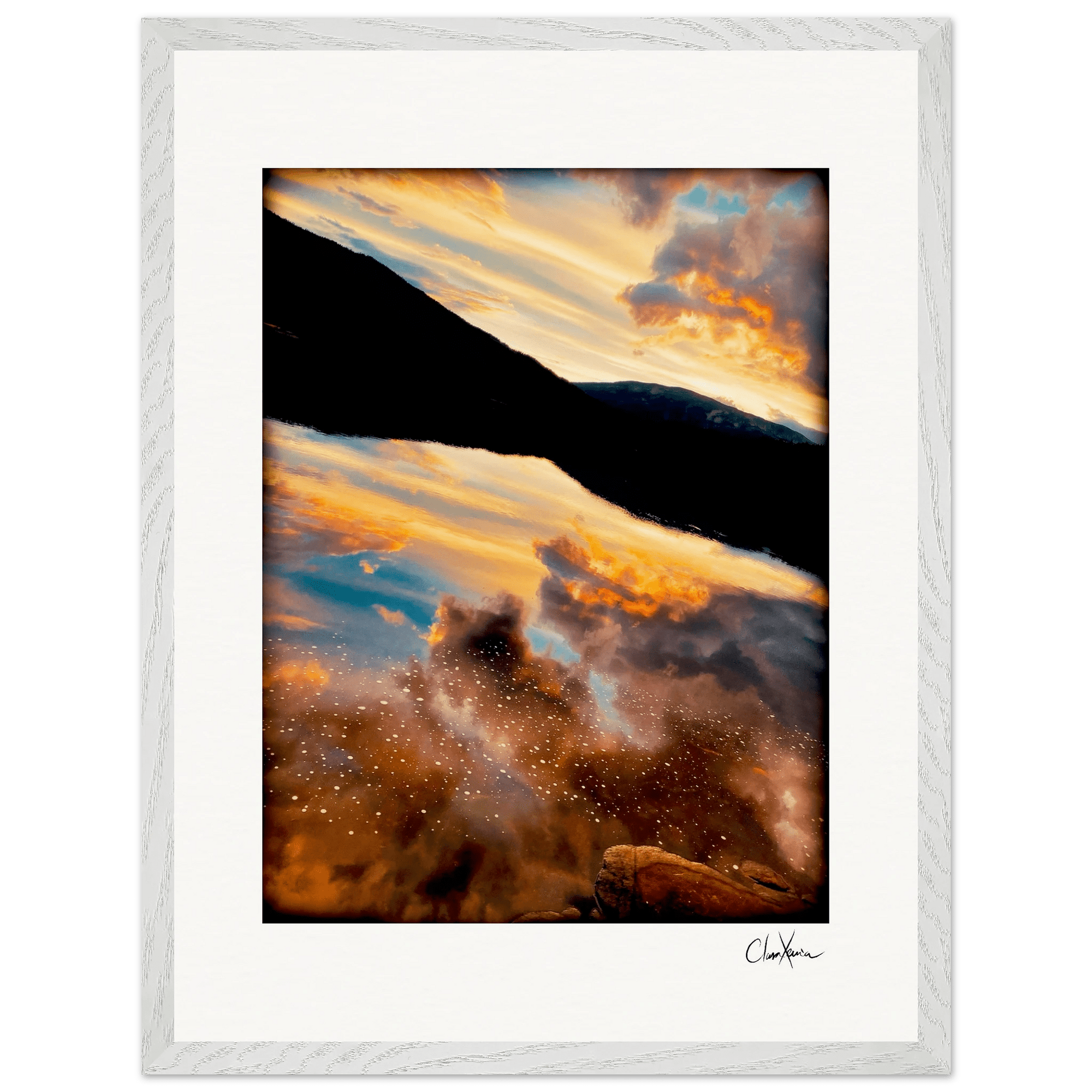 Cosmic Reflections Framed print 45x60 cm / 18x24″ White frame 11