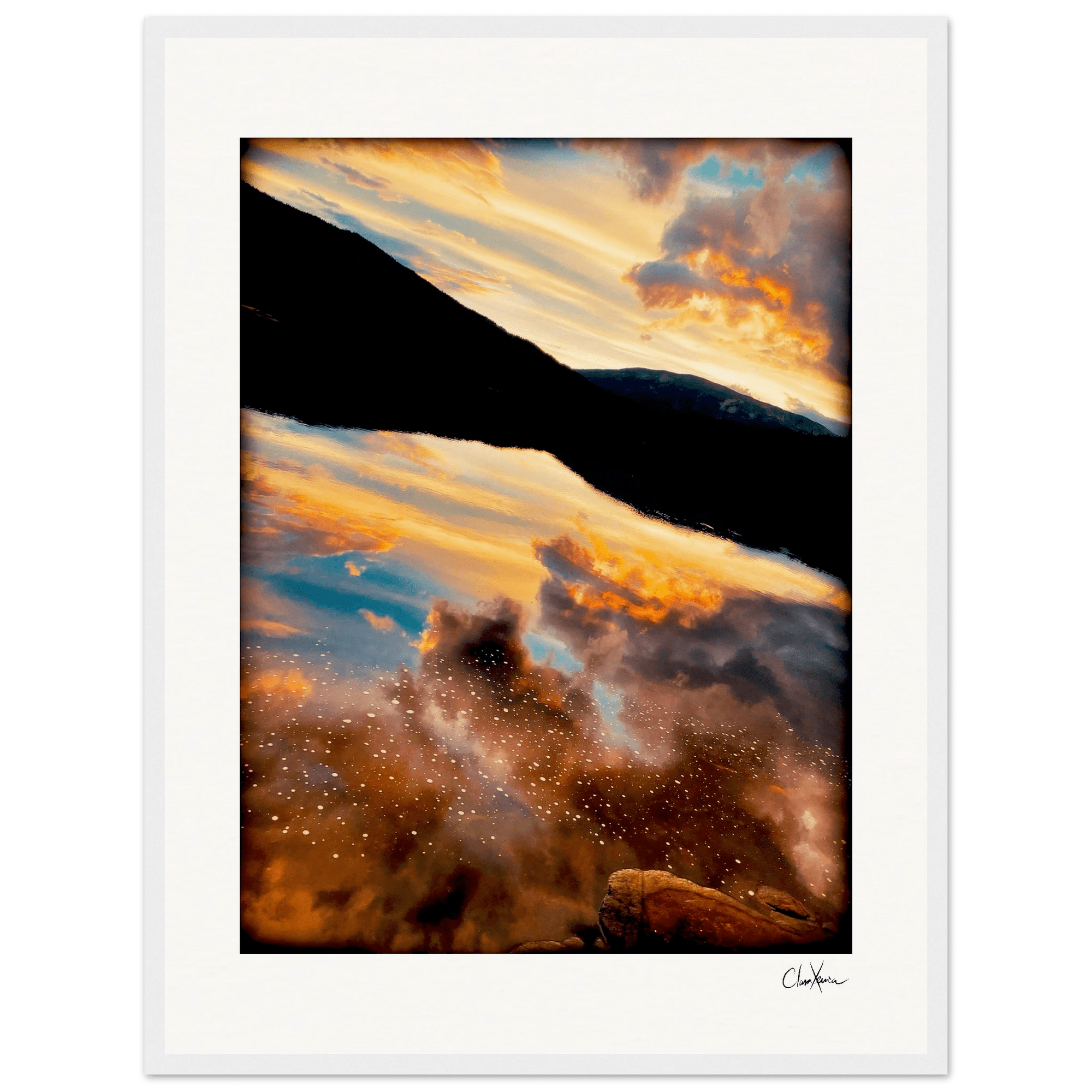Cosmic Reflections Framed print 45x60 cm / 18x24″ White frame 10