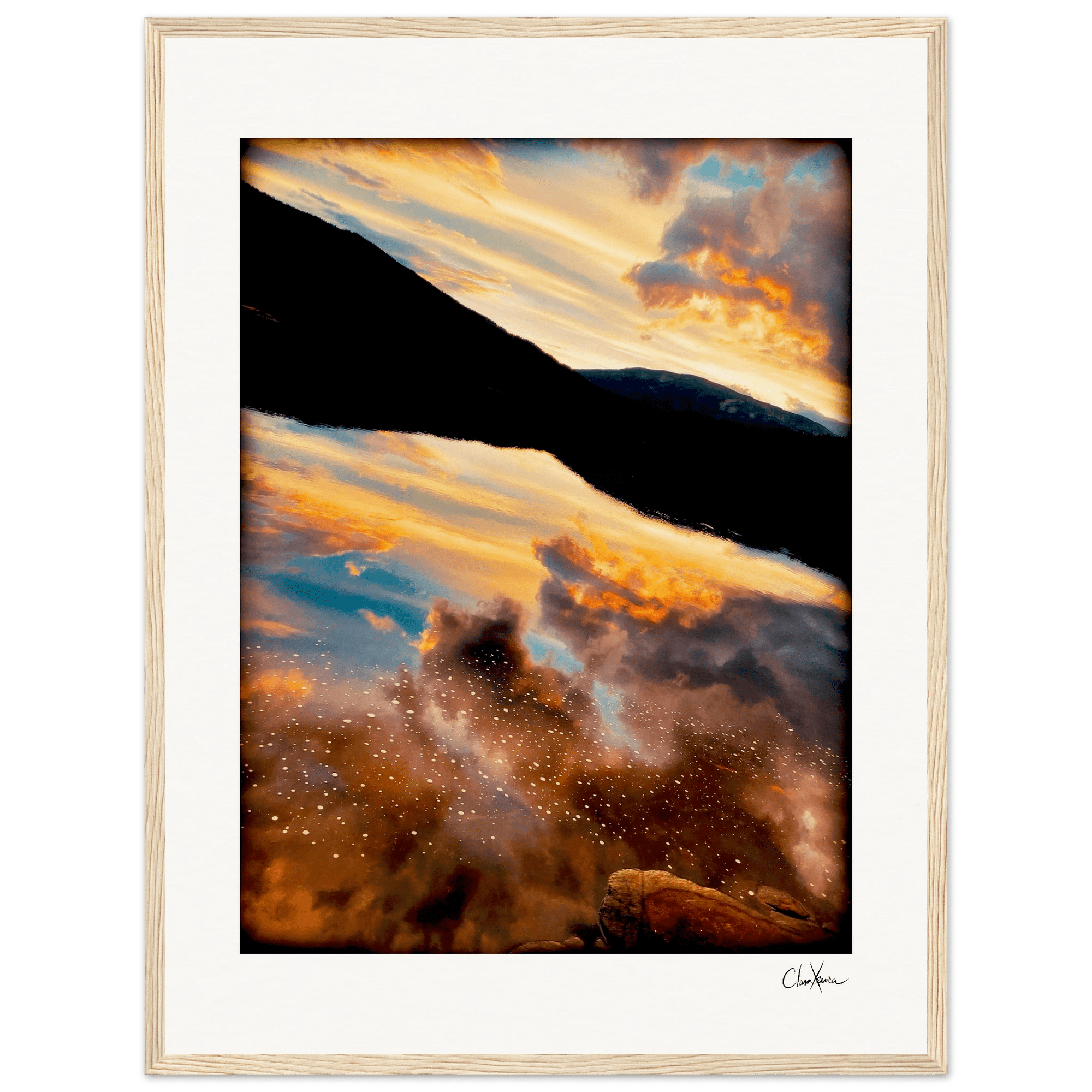 Cosmic Reflections Framed print 45x60 cm / 18x24″ Wood frame 29