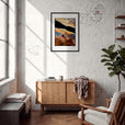 Cosmic Reflections Framed print 50x70 cm / 20x28″ Black frame in interior