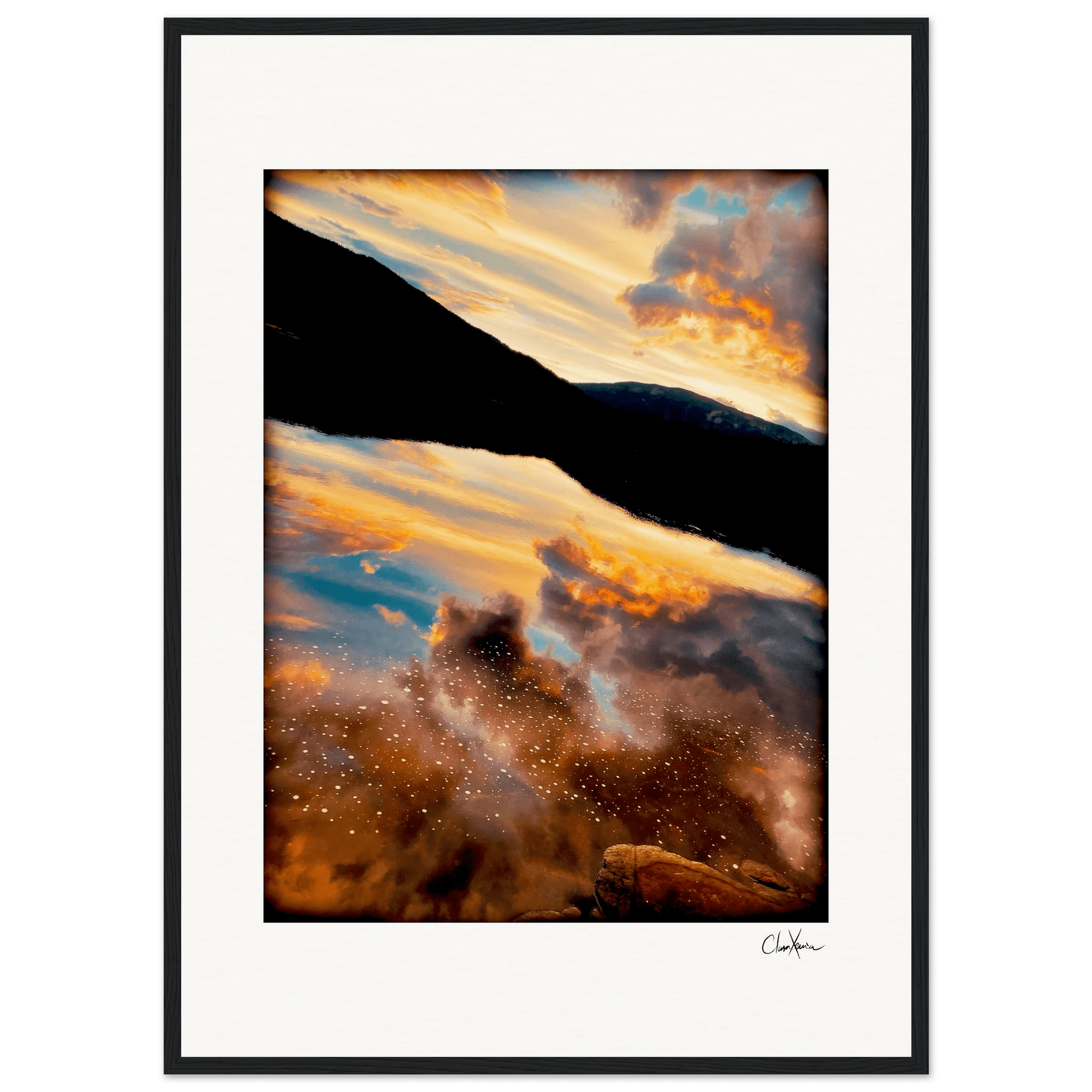 Cosmic Reflections Framed print 50x70 cm / 20x28″ Black frame 64