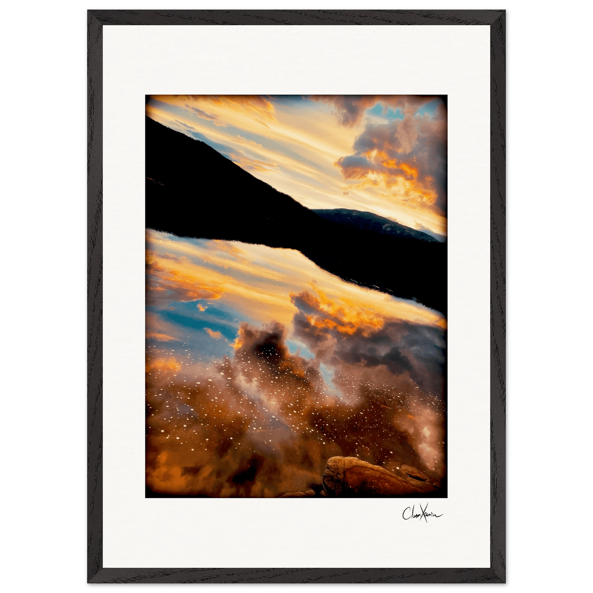 Cosmic Reflections Framed print 50x70 cm / 20x28″ Black frame 48
