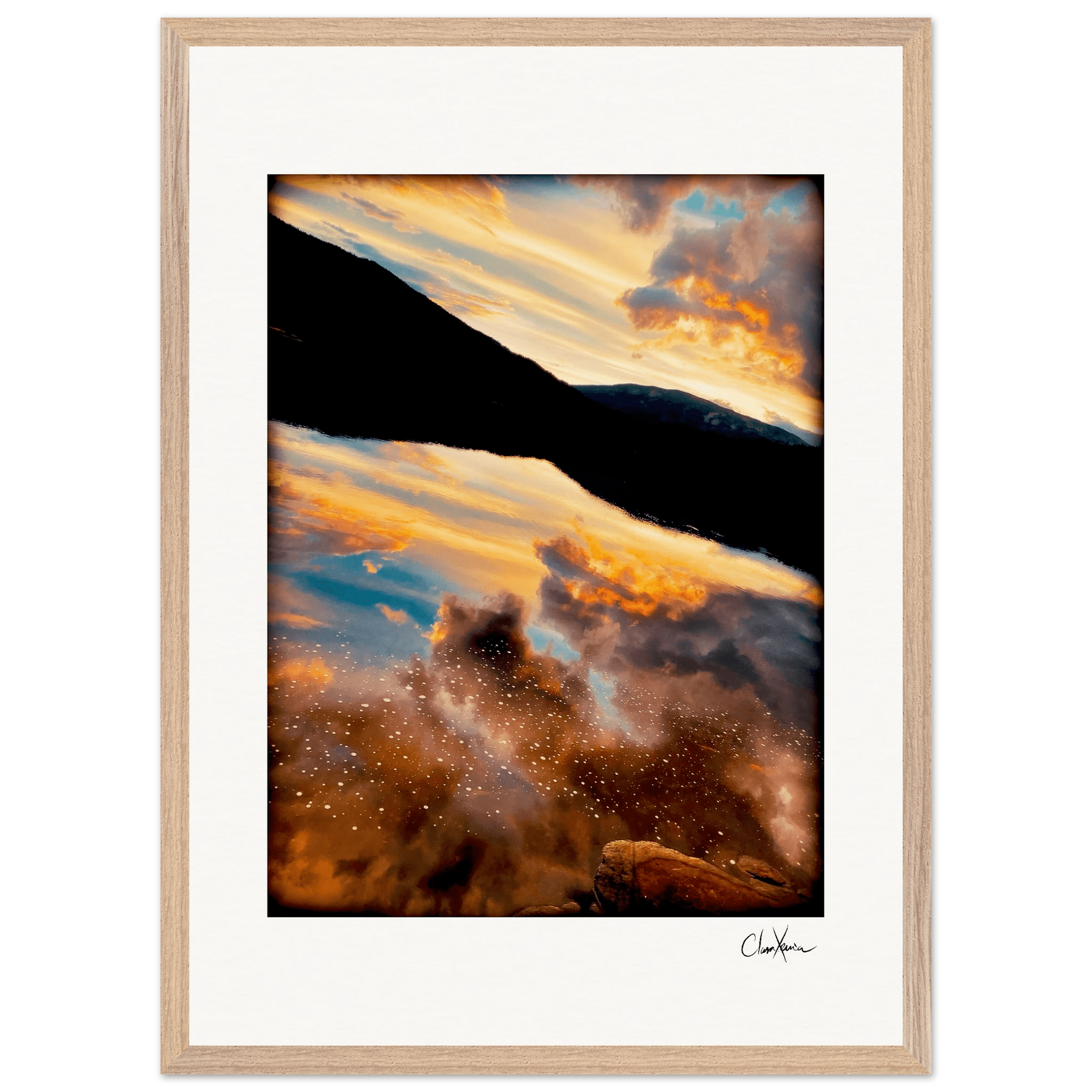 Cosmic Reflections Framed print 50x70 cm / 20x28″ Wood frame 20