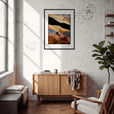 Cosmic Reflections Framed print 60x80 cm / 24x32″ Black frame in interior