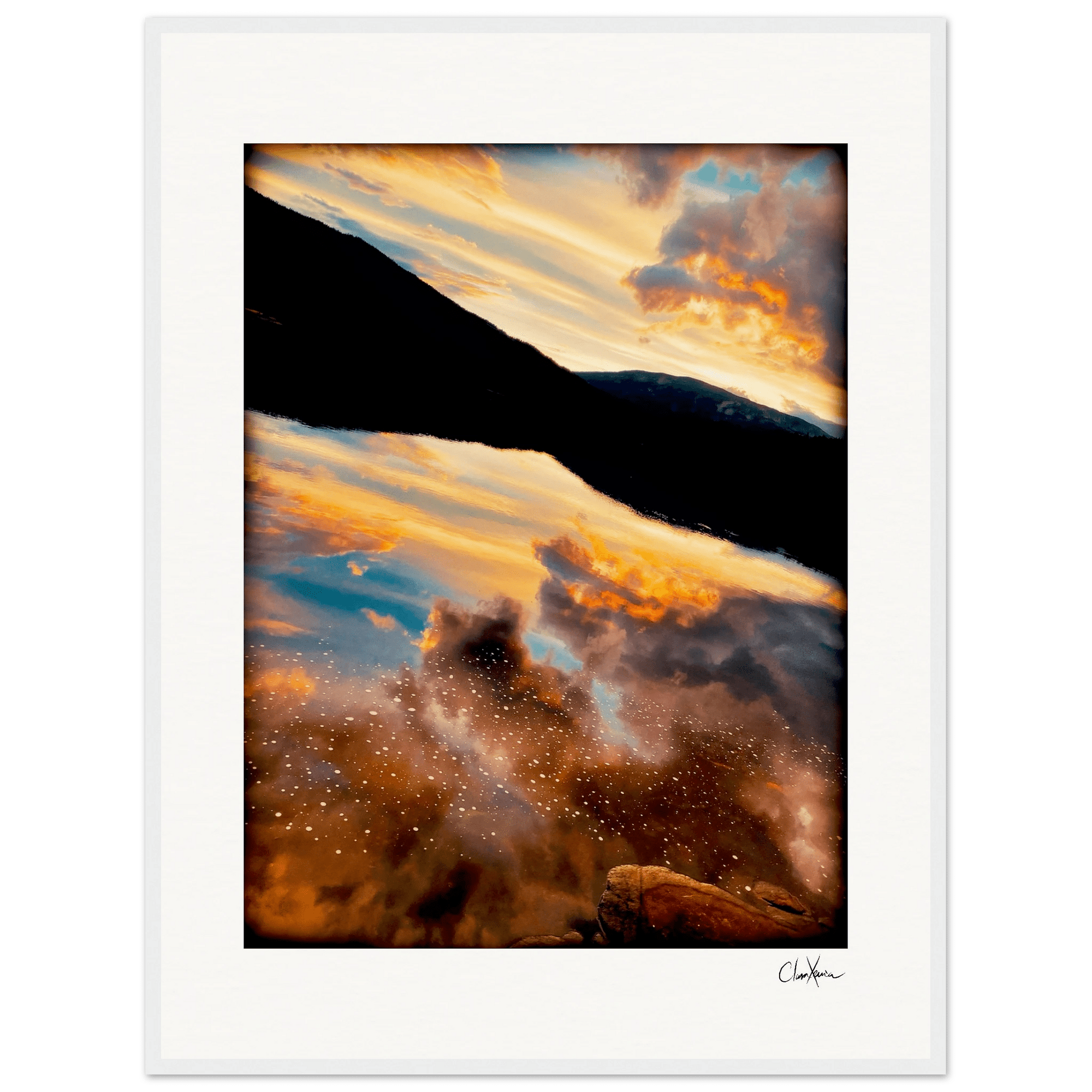 Cosmic Reflections Framed print 60x80 cm / 24x32″ White frame 13