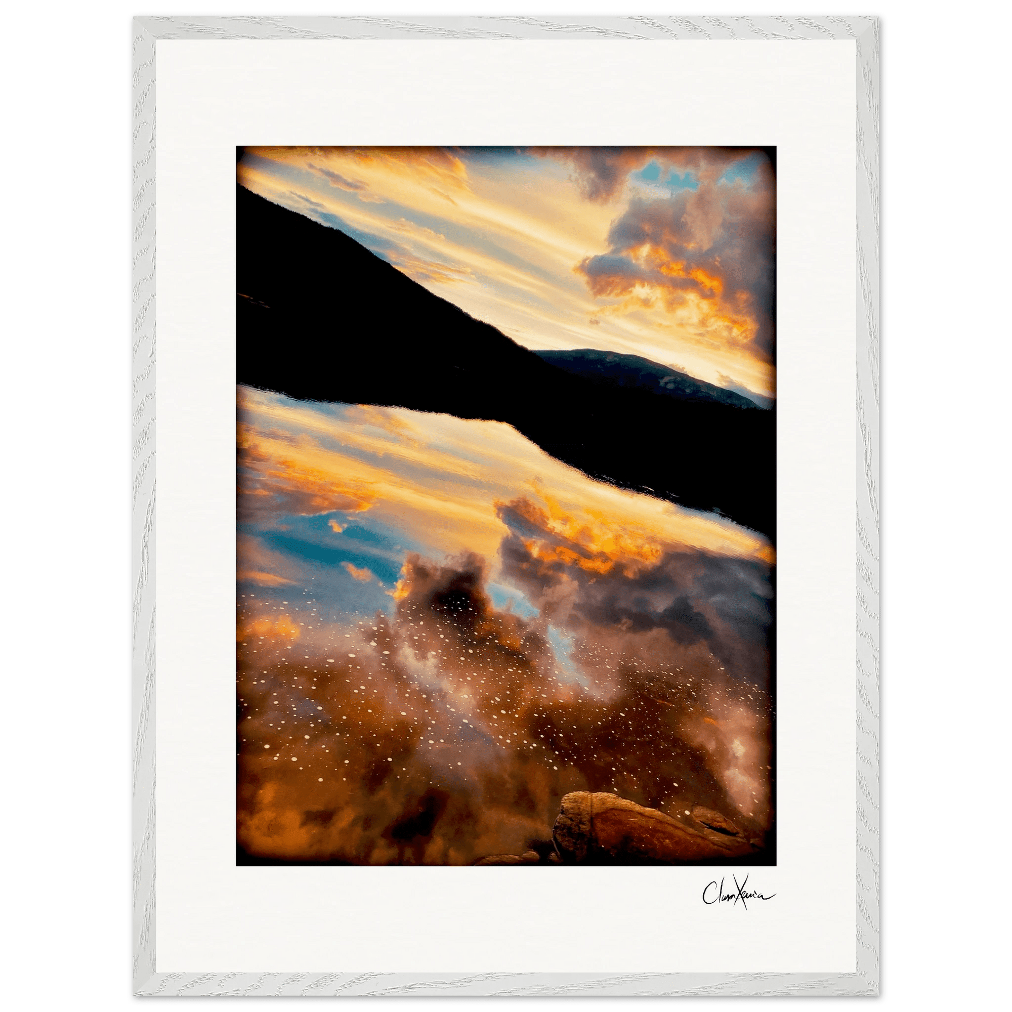Cosmic Reflections Framed print 60x80 cm / 24x32″ White frame 12