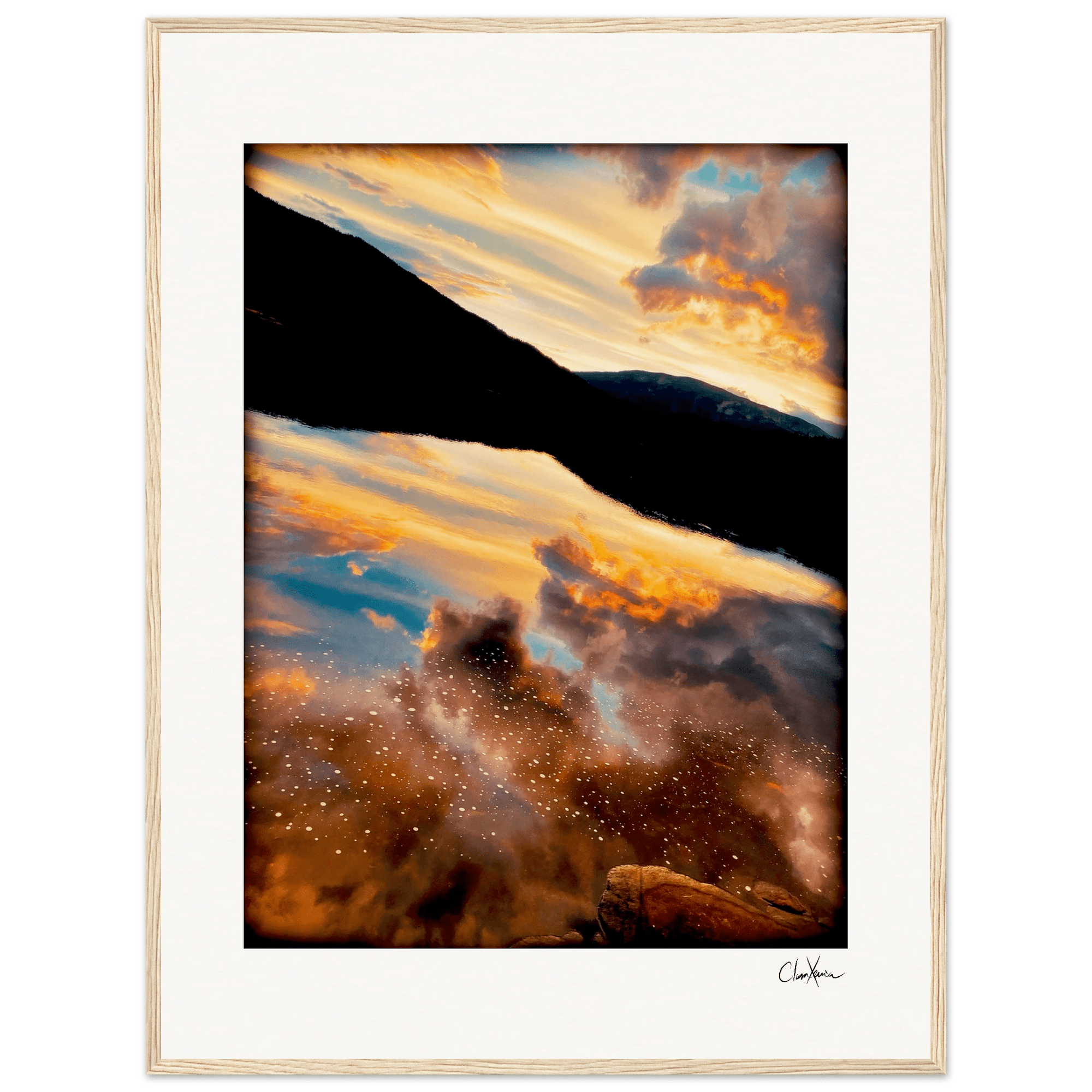 Cosmic Reflections Framed print 60x80 cm / 24x32″ Wood frame 22