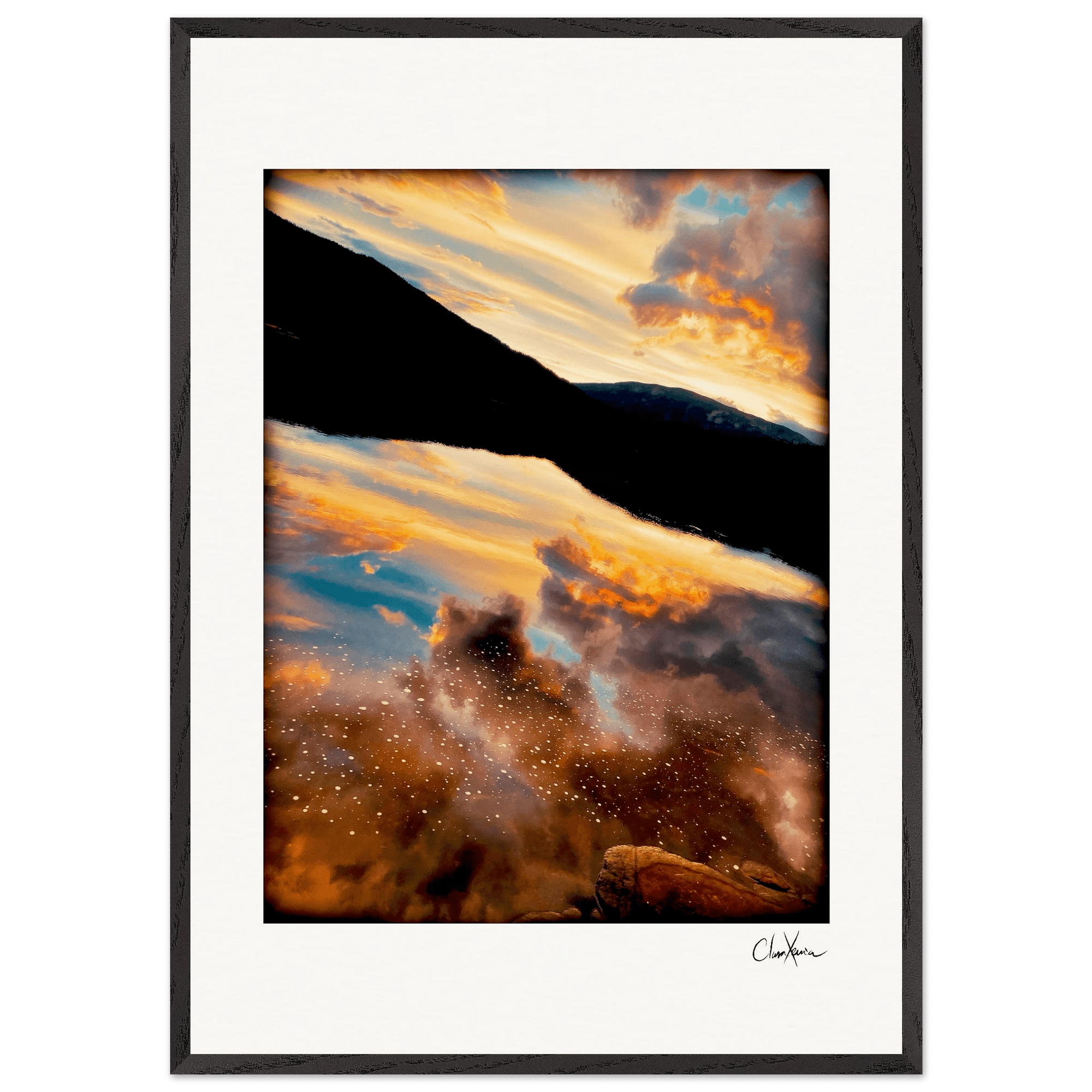 Cosmic Reflections Framed print 70x100 cm / 28x40″ Black frame 36
