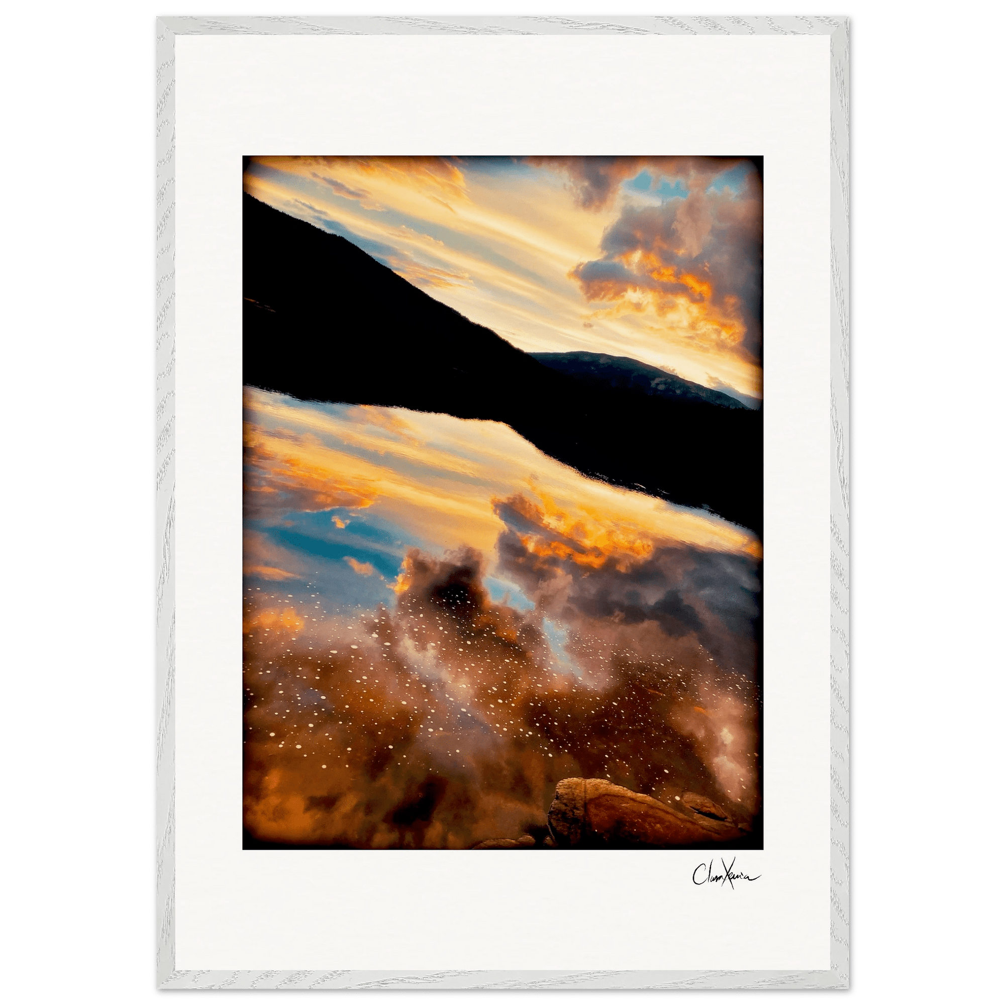 Cosmic Reflections Framed print 70x100 cm / 28x40″ White frame 18