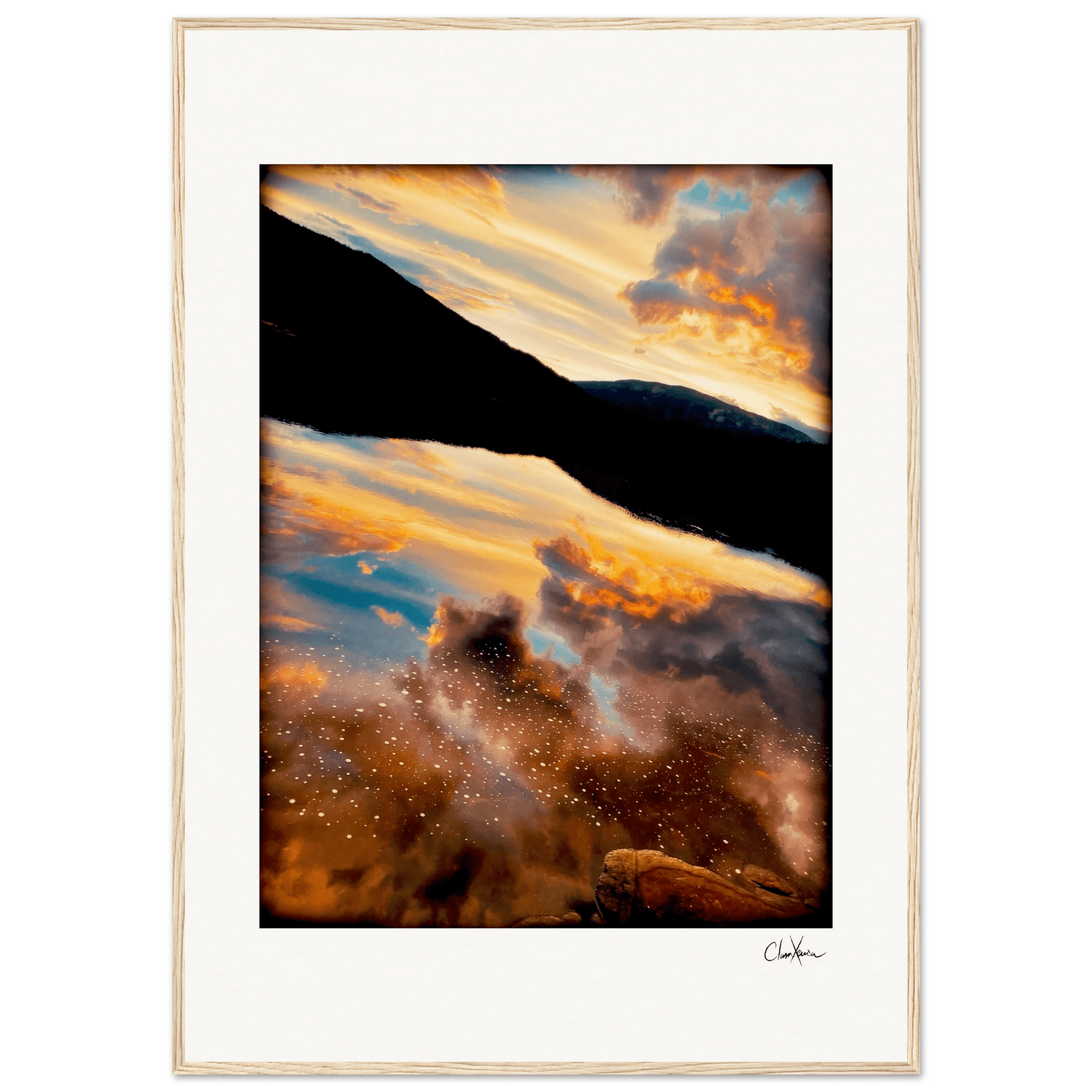 Cosmic Reflections Framed print 70x100 cm / 28x40″ Wood frame 31
