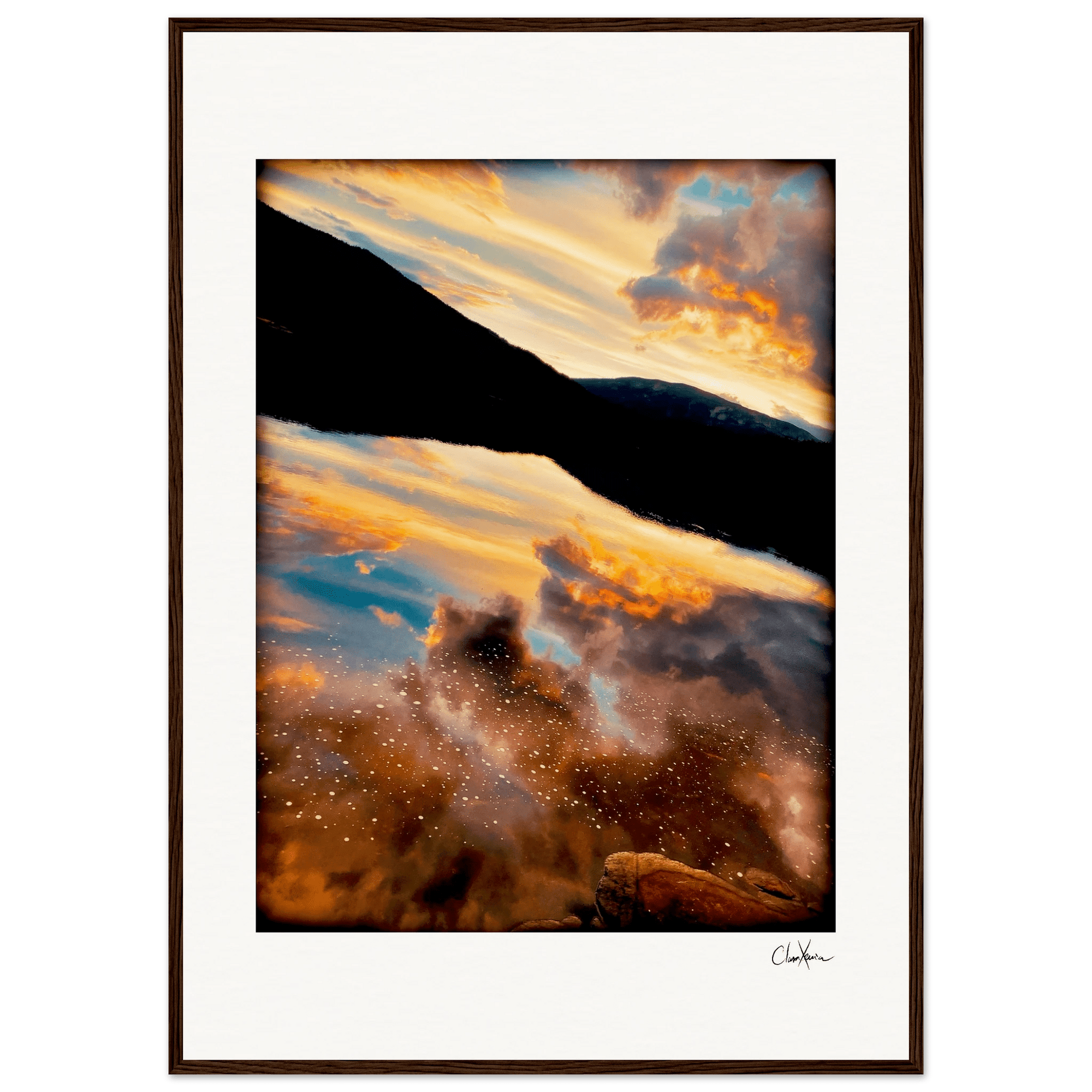 Cosmic Reflections Framed print A1 (59.4 x 84.1 cm) Dark wood frame 41