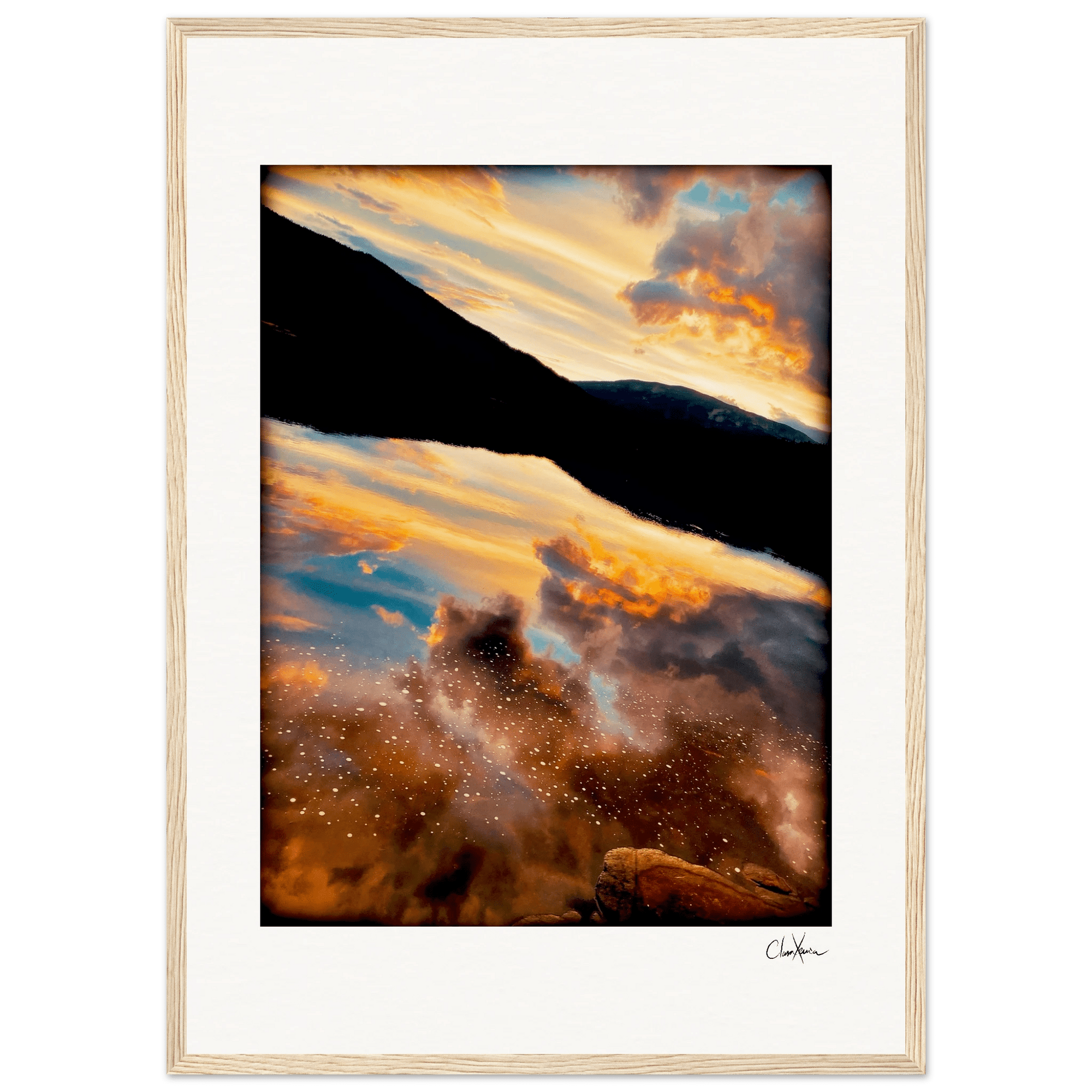 Cosmic Reflections Framed print A2 (42 x 59.4 cm) Wood frame 33