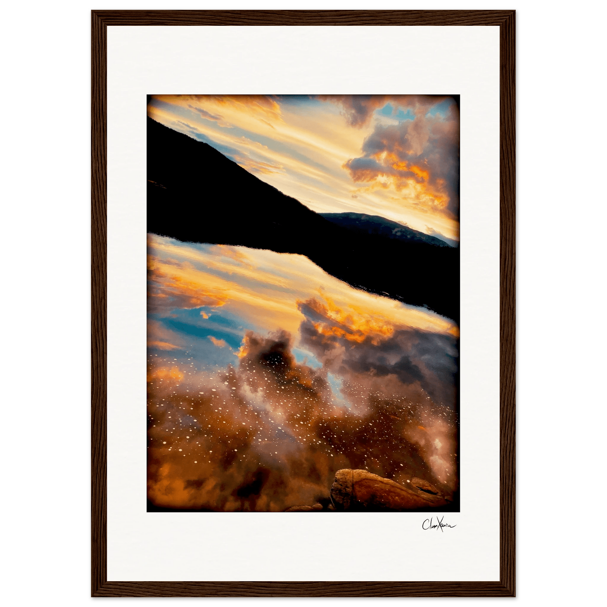 Cosmic Reflections Framed print A3 (29.7 x 42 cm) Dark wood frame 37