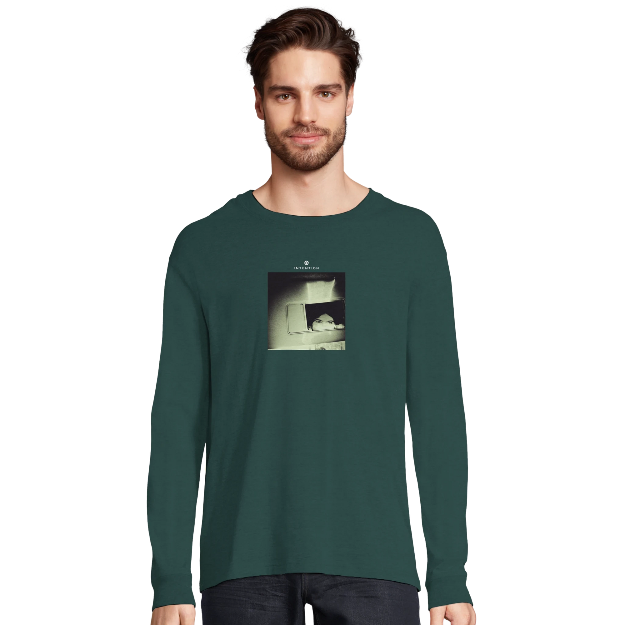 Curiosity - "On the Road" Long sleeve green empire XS 22