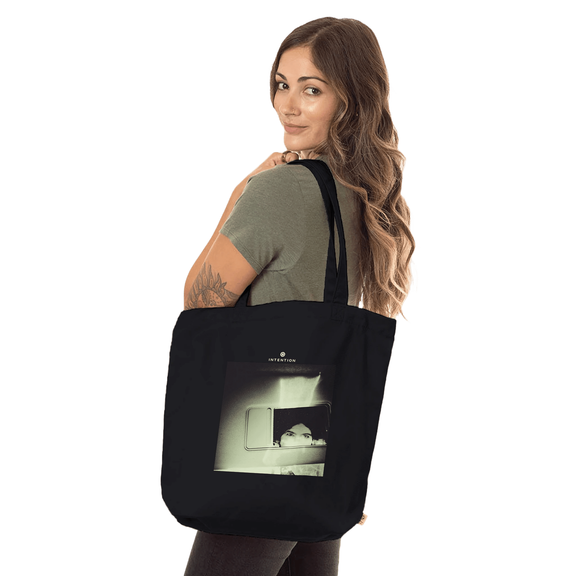Curiosity - "On The Road" Tote Bag Black 3