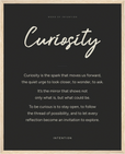 Curiosity Word of Intention Framed print 40x50 cm / 16x20″ Wood frame Carbon paper
