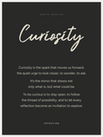 Curiosity Word of Intention Framed print 60x80 cm / 24x32″ White frame Carbon paper