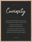 Curiosity Word of Intention Framed print 60x80 cm / 24x32″ Wood frame Carbon paper