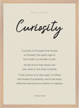 Curiosity Word of Intention Framed print A2 (42 x 59.4  cm) Wood frame Linen paper