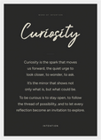 Curiosity Word of Intention Framed print A3 (29.7 x 42  cm) White frame Carbon paper
