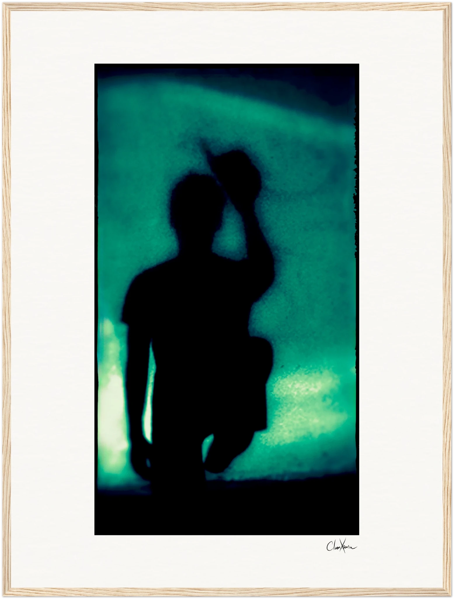 Framed print « Dancing Cowboy  »Framed print cm / 5 x 7 pouces White frame