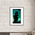 Dancing Cowboy Framed print 13x18 cm / 5x7″ White frame 2