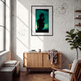 Dancing Cowboy Framed print A1 (59.4 x 84.1 cm) Black frame in interior