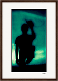 Dancing Cowboy Framed print A3 (29.7 x 42  cm) Dark wood frame 30