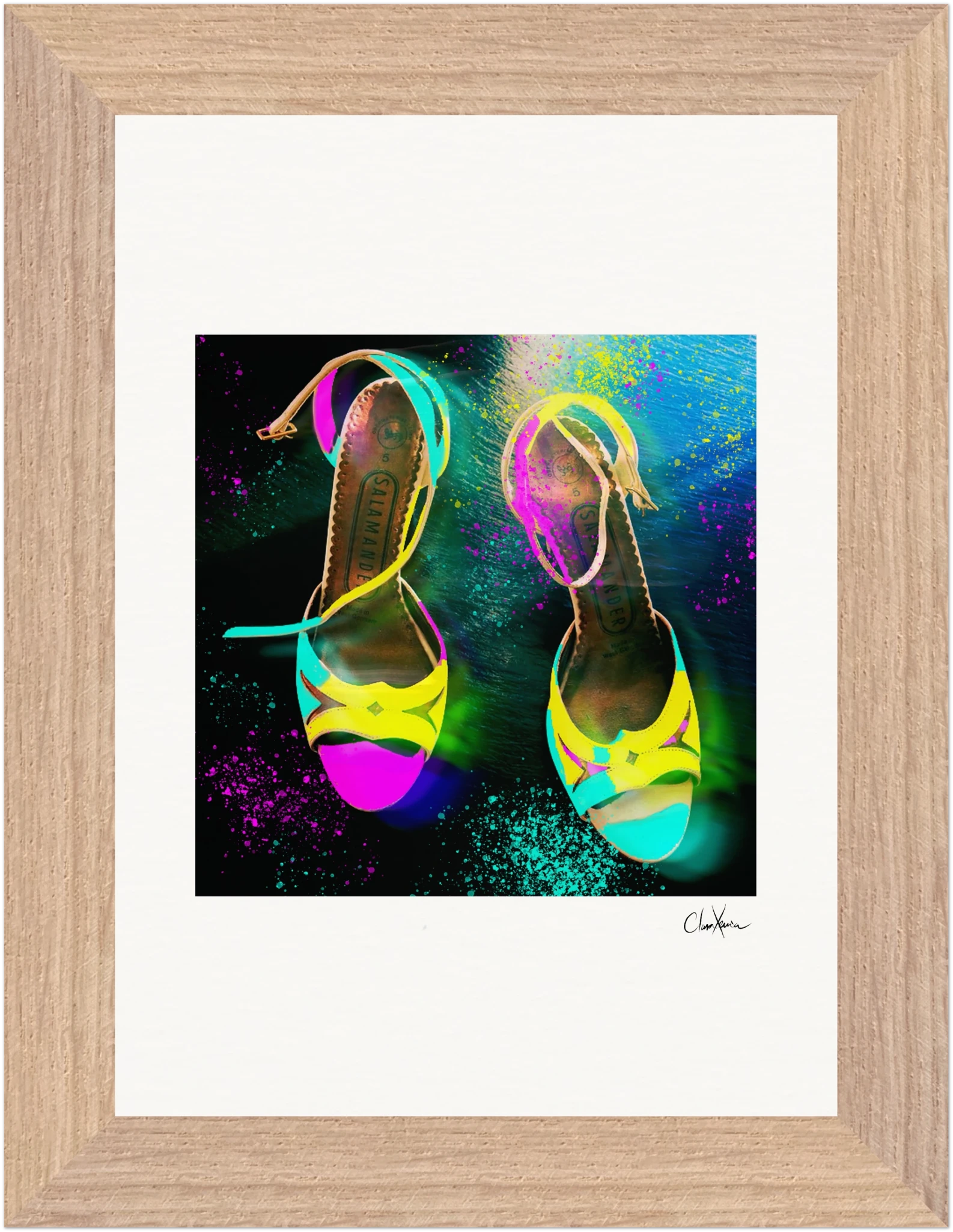 Dancing in Colours Framed print 13x18 cm / 5x7″ Wood frame 18