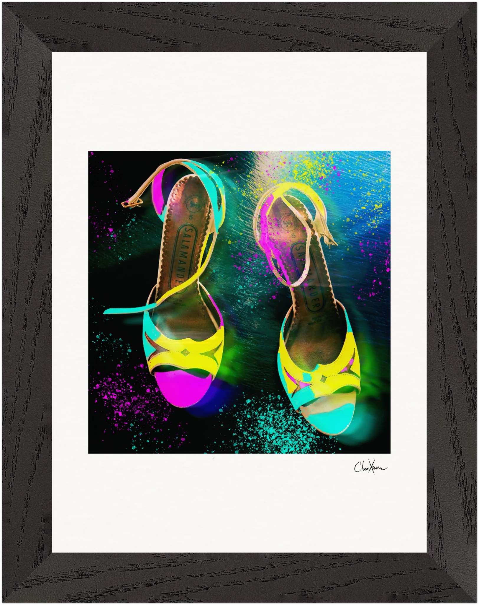 Dancing in Colours Framed print 15x20 cm / 6x8″ Black frame 31