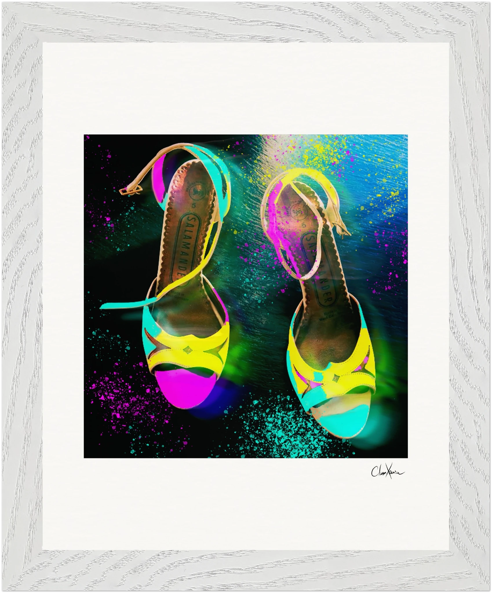 Dancing in Colours Framed print 20x25 cm / 8x10″ White frame 8