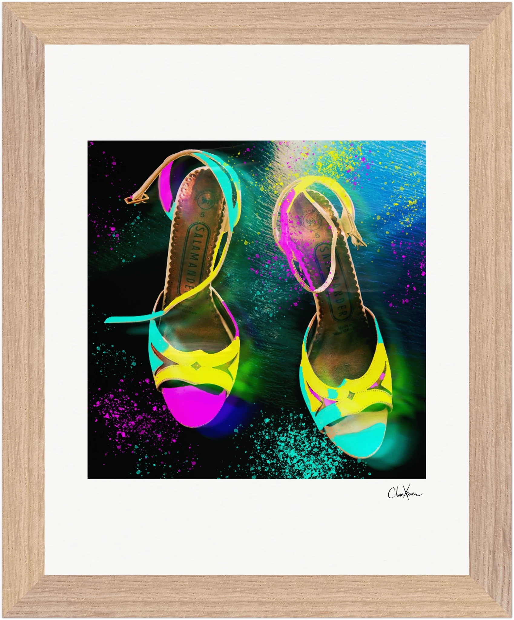 Dancing in Colours Framed print 20x25 cm / 8x10″ Wood frame 20