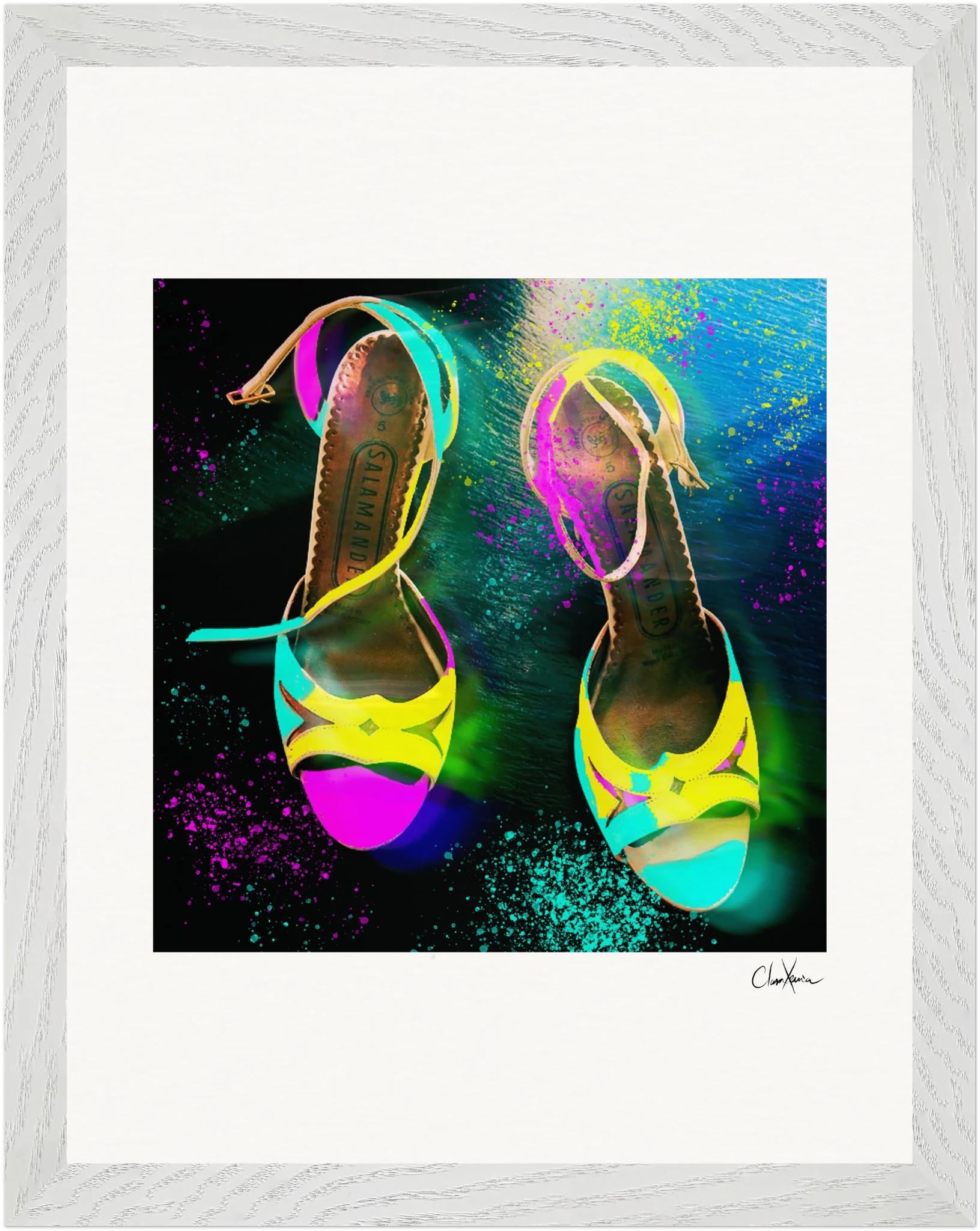 Dancing in Colours Framed print 27x35 cm / 11x14″ White frame 9