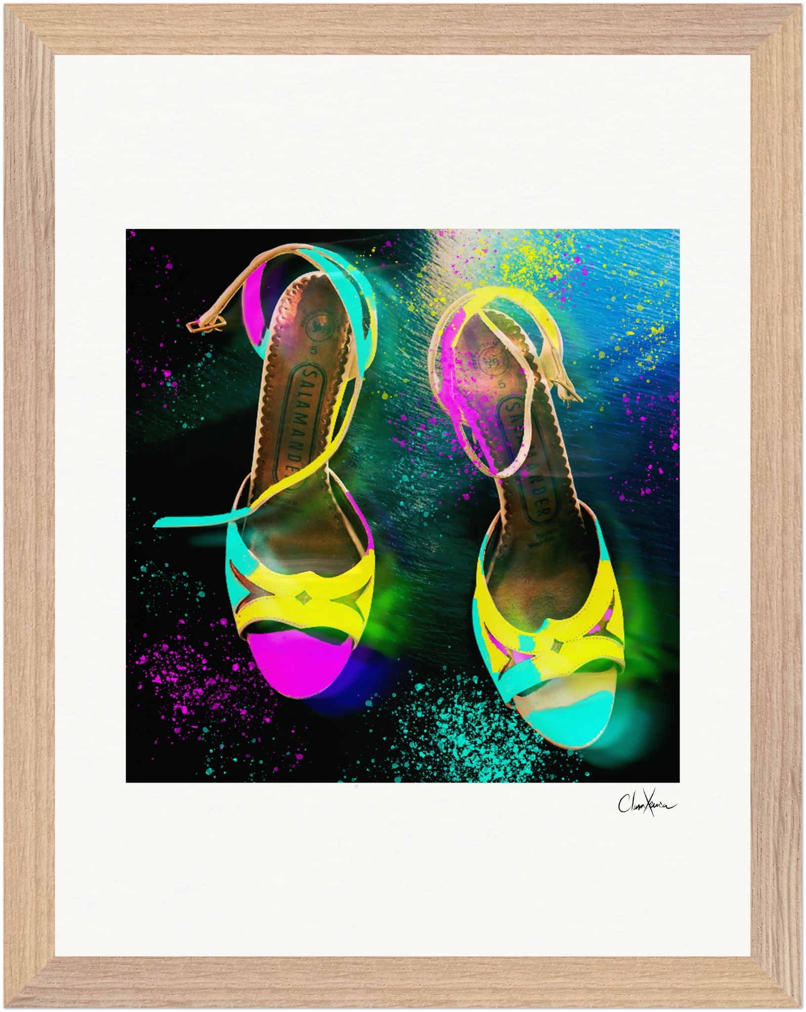 Dancing in Colours Framed print 27x35 cm / 11x14″ Wood frame 21