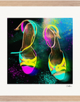 Dancing in Colours Framed print 30x30 cm / 12x12″ Wood frame 22