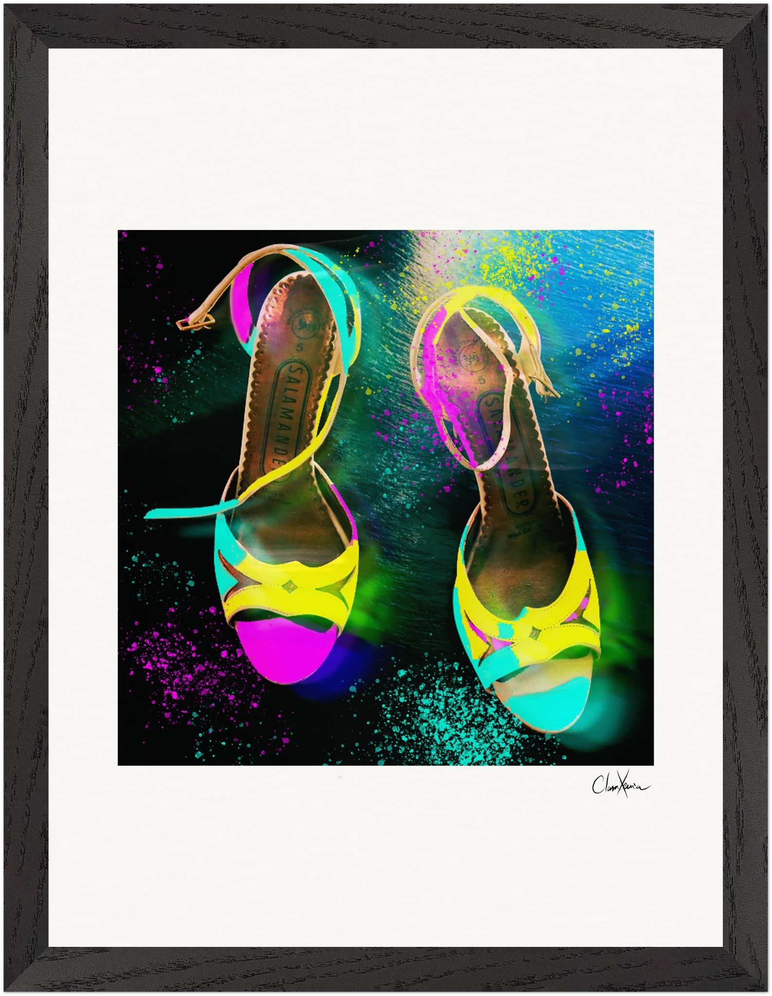 Dancing in Colours Framed print 30x40 cm / 12x16″ Black frame 35