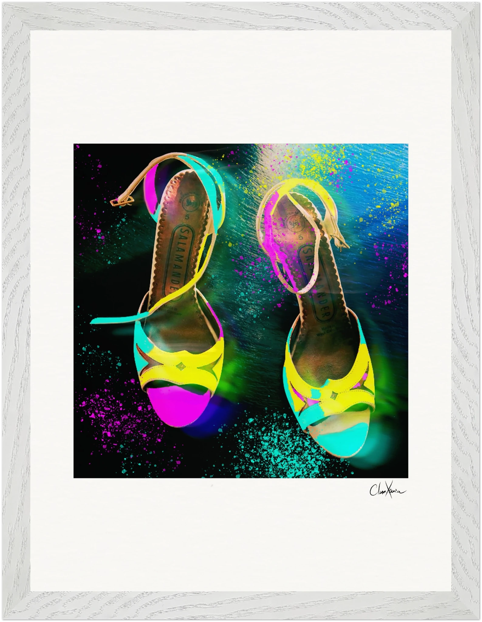 Dancing in Colours Framed print 30x40 cm / 12x16″ White frame 11