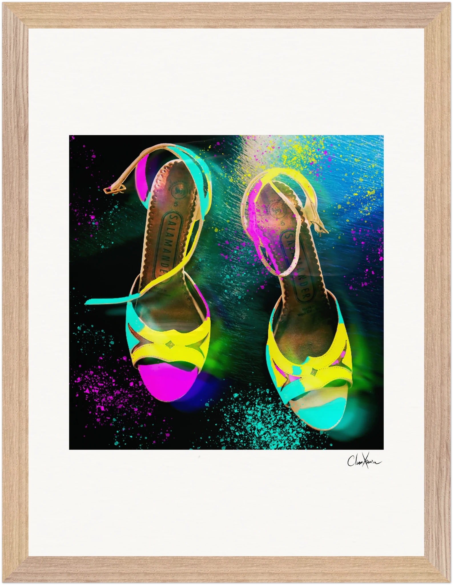 Dancing in Colours Framed print 30x40 cm / 12x16″ Wood frame 23