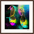 Dancing in Colours Framed print 40x40 cm / 16x16″ Dark wood frame 36