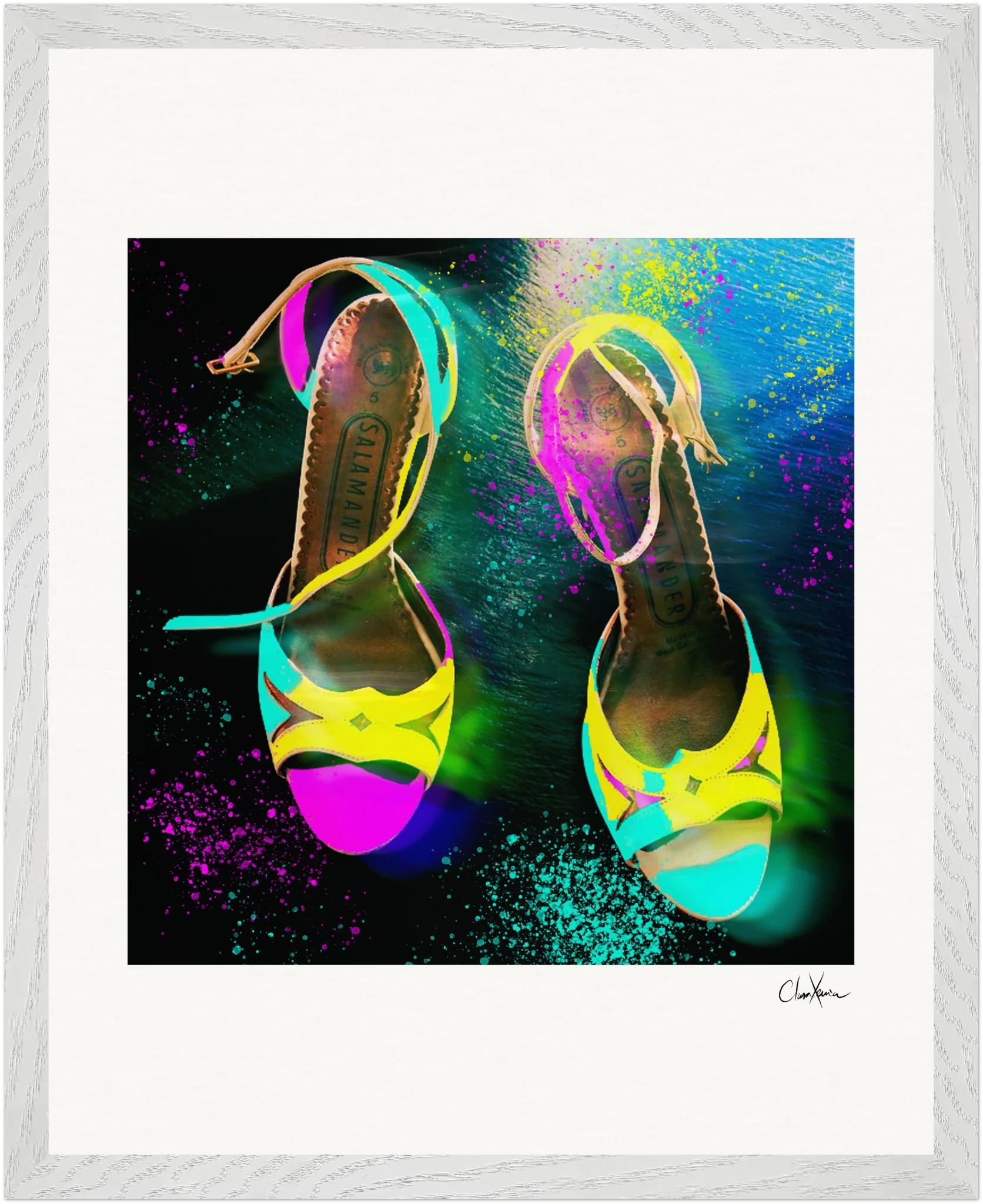 Dancing in Colours Framed print 40x50 cm / 16x20″ White frame 13