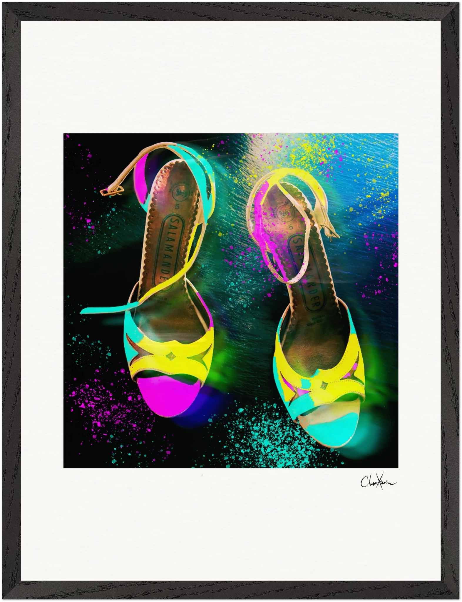 Dancing in Colours Framed print 45x60 cm / 18x24″ Black frame 38