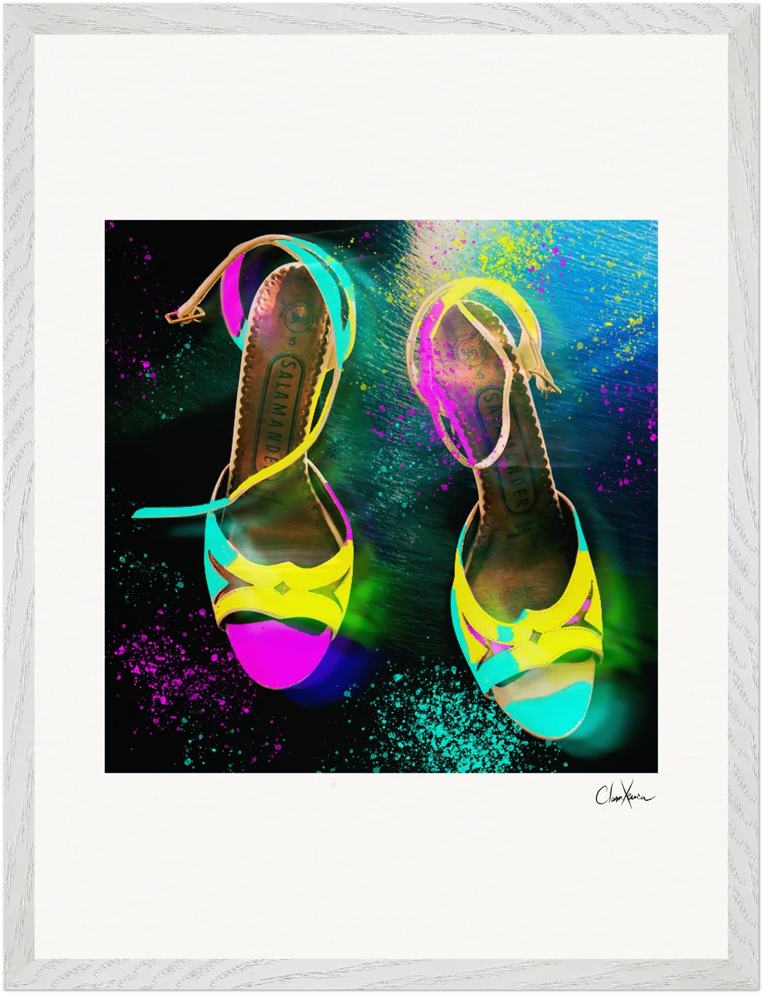 Dancing in Colours Framed print 45x60 cm / 18x24″ White frame 14