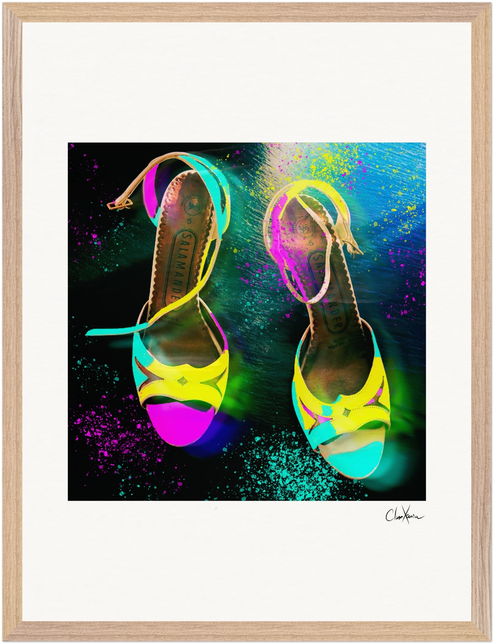 Dancing in Colours Framed print 45x60 cm / 18x24″ Wood frame 26