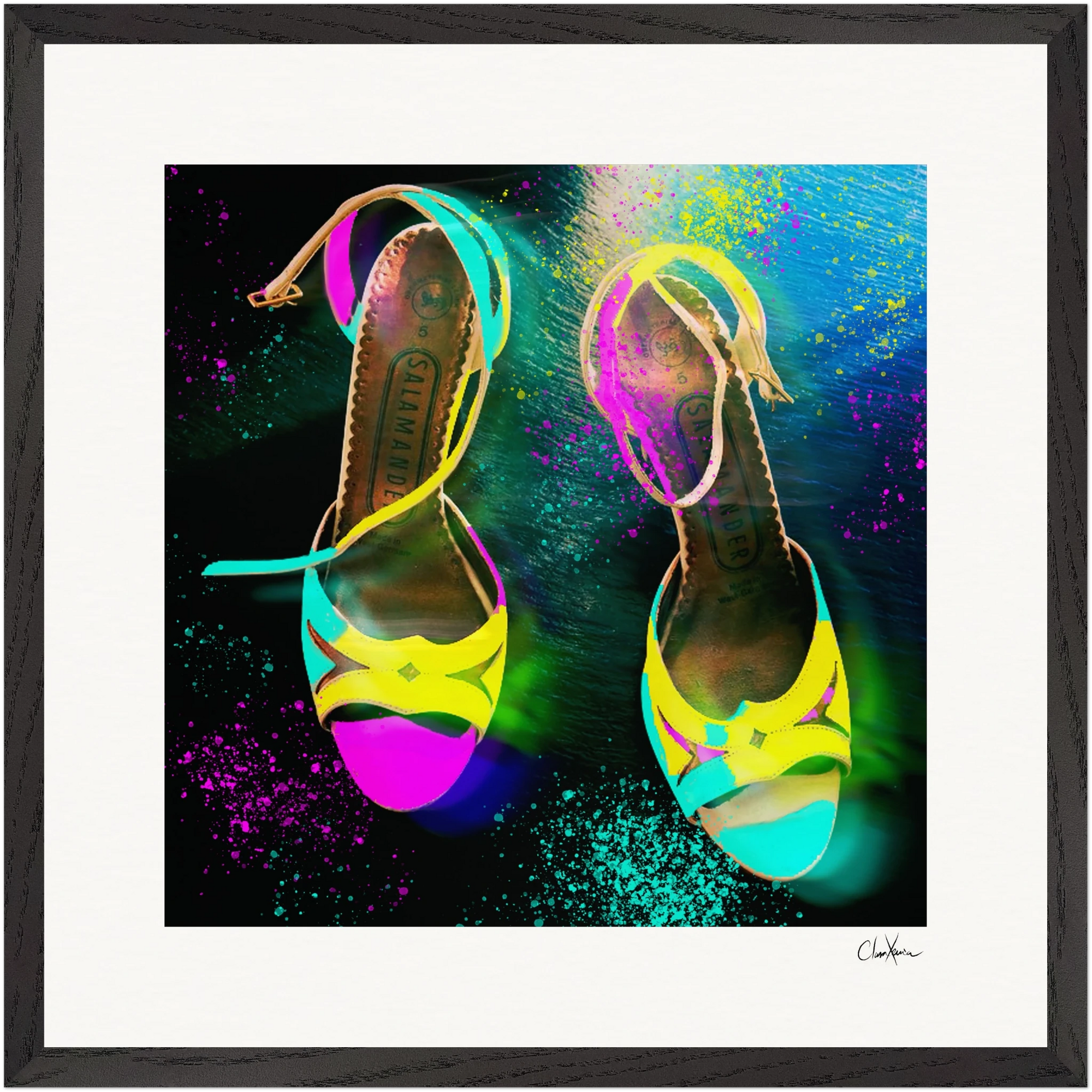 Dancing in Colours Framed print 50x50 cm / 20x20″ Black frame 39